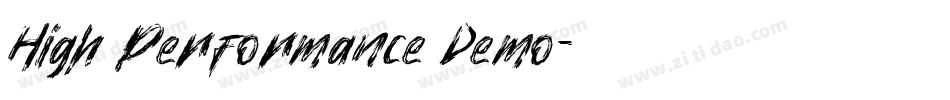 High Performance Demo字体转换